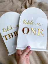 Wedding Table Acrylic Arch Sign